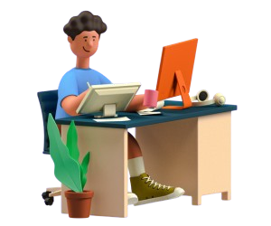 Students learning online